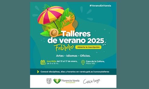 F. Varela - Inscripción para talleres culturales gratuitos de febrero